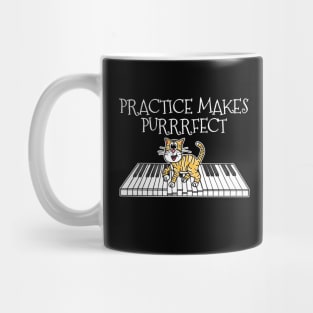 Cat Piano Kitten Practice Makes Purrrfect Mug